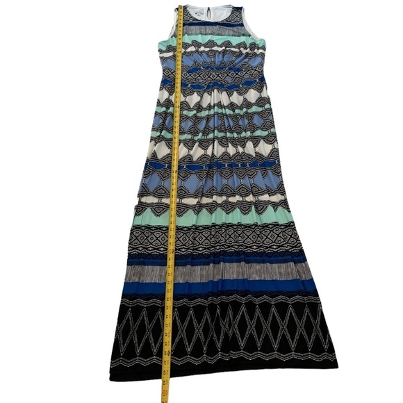 Donna Morgan Multicolored Sleeveless Slit Dress Size 16 - Picture 4 of 17